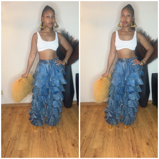 Tina Super Layered Denim Pants